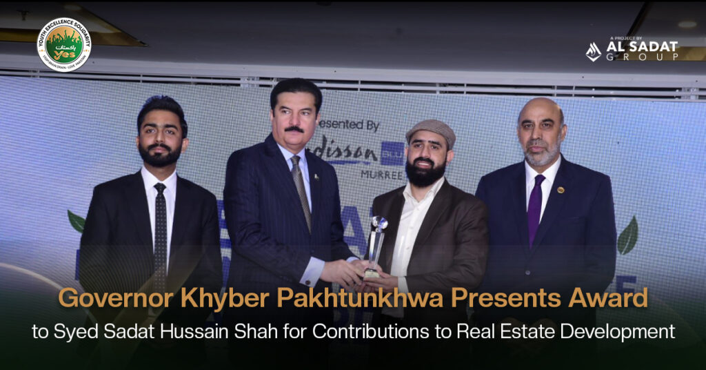 Governor Khyber Pakhtunkhwa Presents Award to Syed Sadat Hussain Shah for Contributions to Real Estate Development