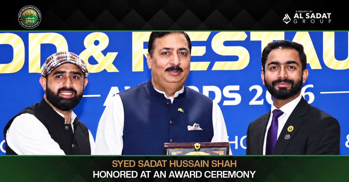 Syed Sadat Hussain Shah Honored at an Award Ceremony